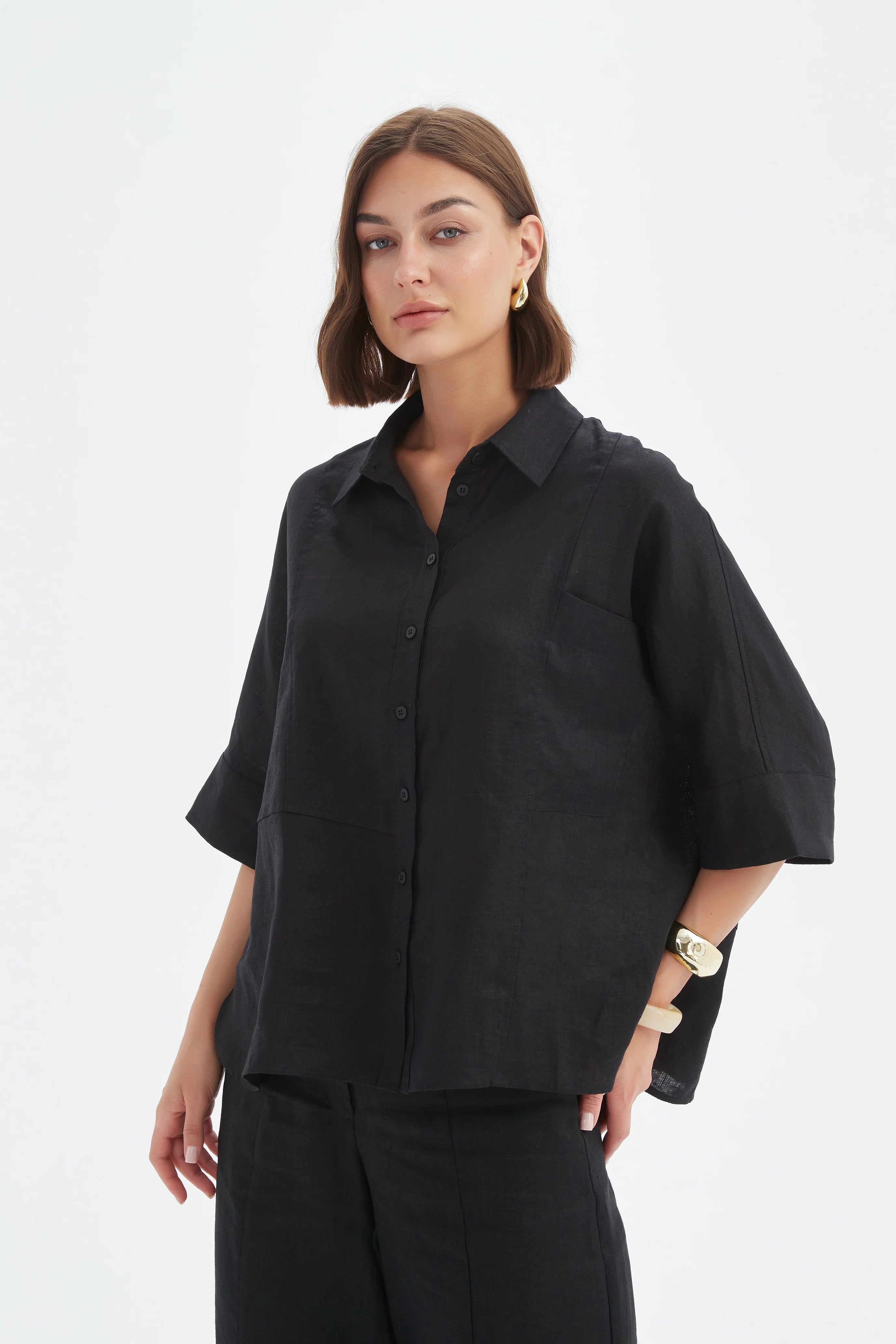 Tirelli Seam Detail Boxy Shirt