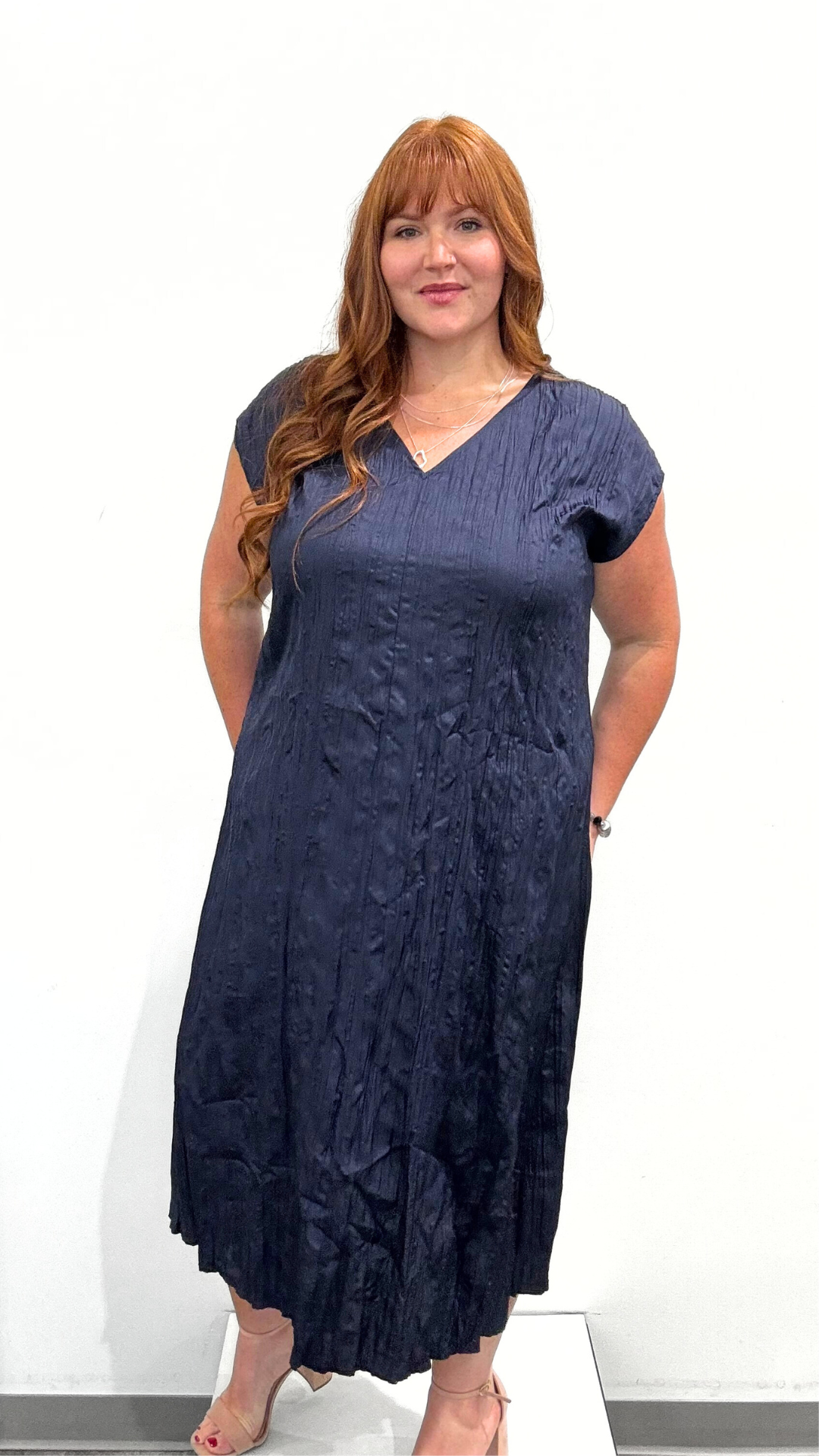 Eileen Fisher V-Neck Full Length Dress