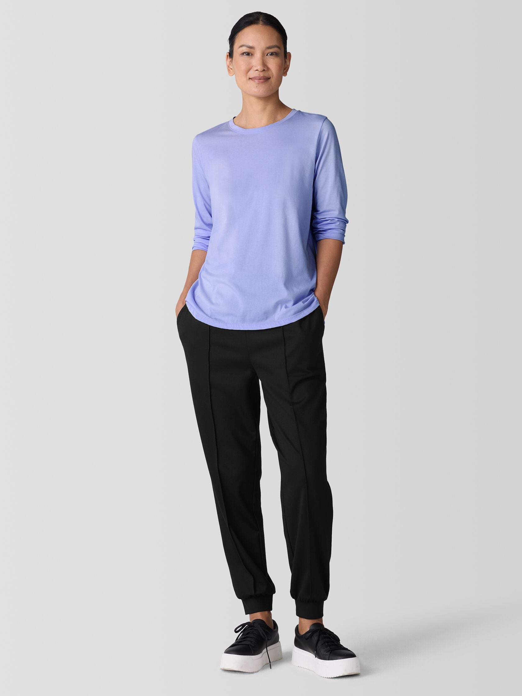 Spring 2025 Eileen Fisher Round Neck L/S Tee