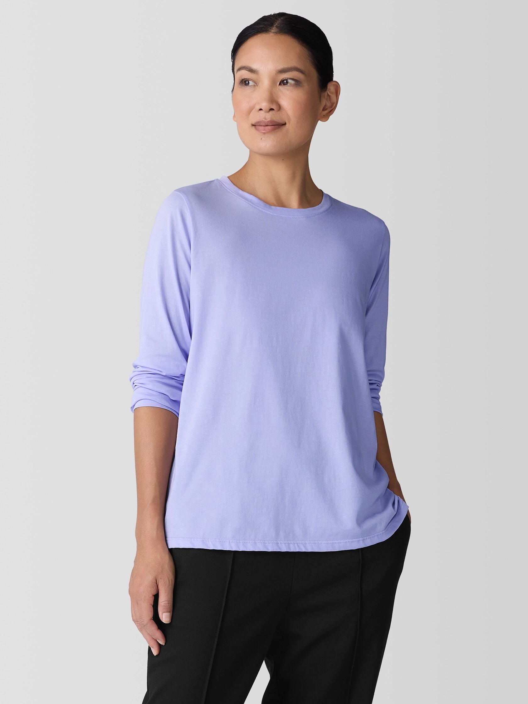 Spring 2025 Eileen Fisher Round Neck L/S Tee