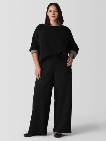 Eileen Fisher Bateau Neck Reversible Box Top