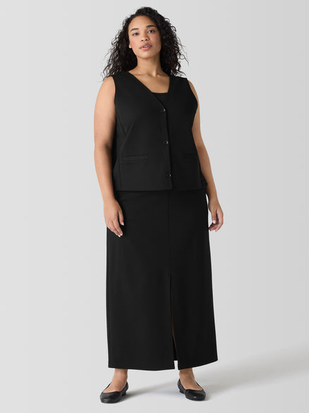 Eileen Fisher Maxi Straight Skirt W/Front Slit