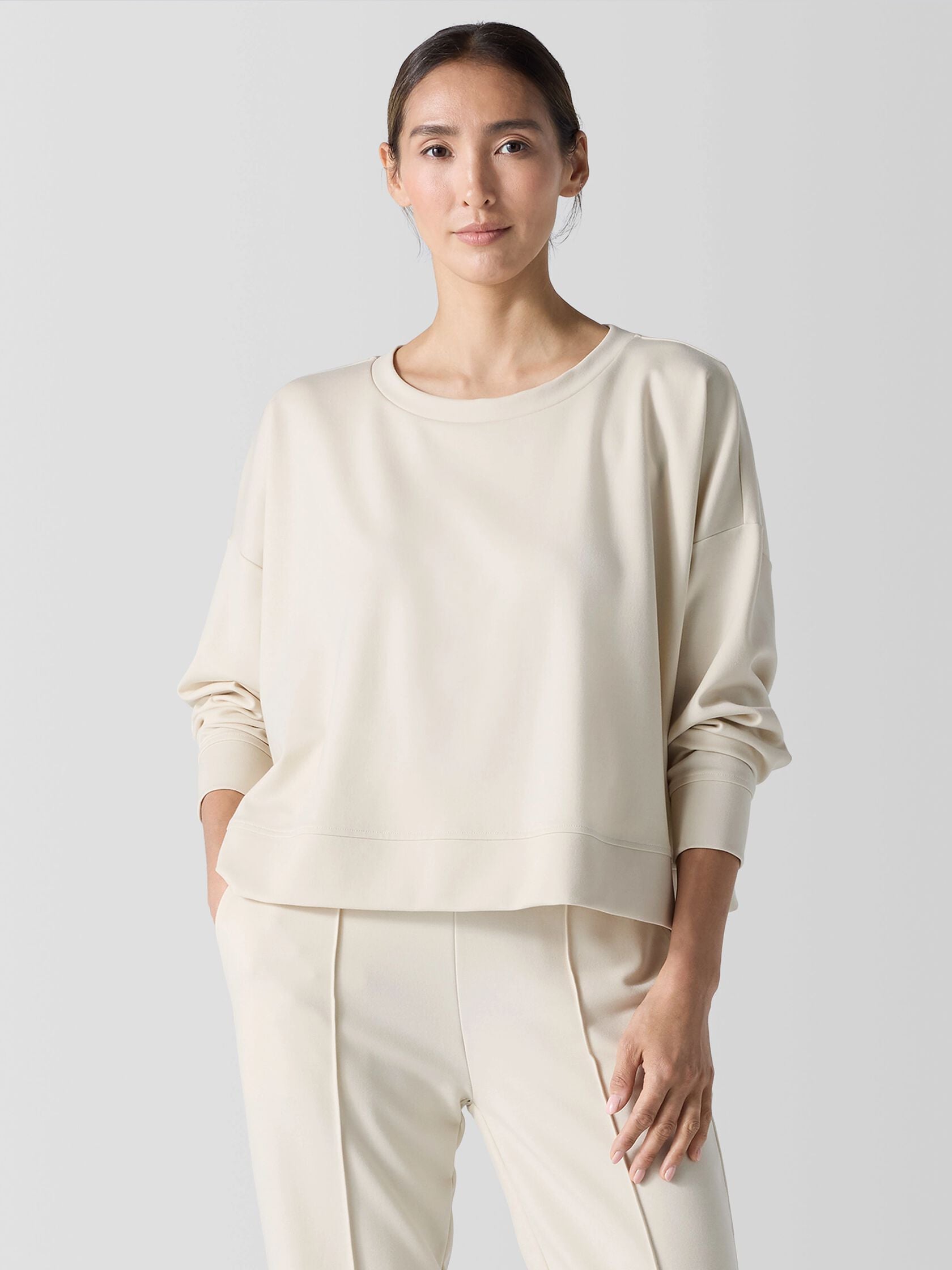 Eileen Fisher Round Neck Boxy Top