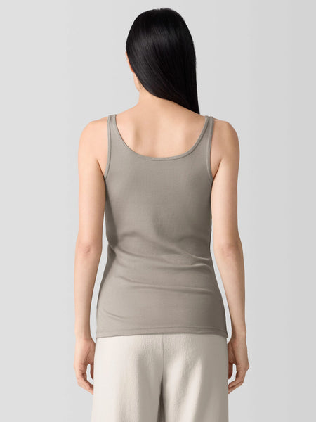 Eileen Fisher Long Scoop Neck Skinny Tank