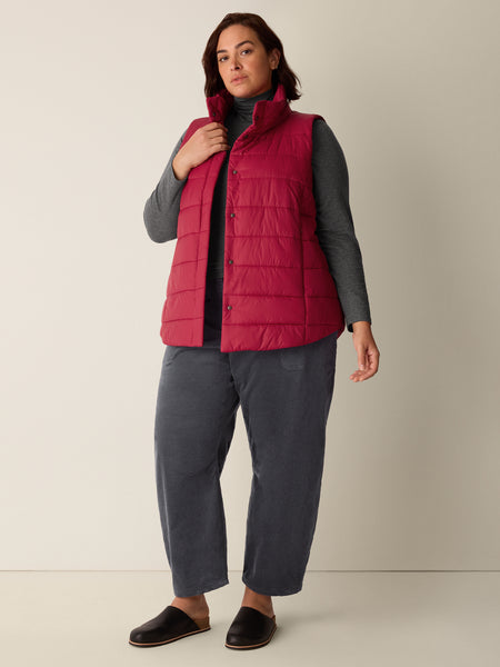 Eileen Fisher Stand Collar Vest