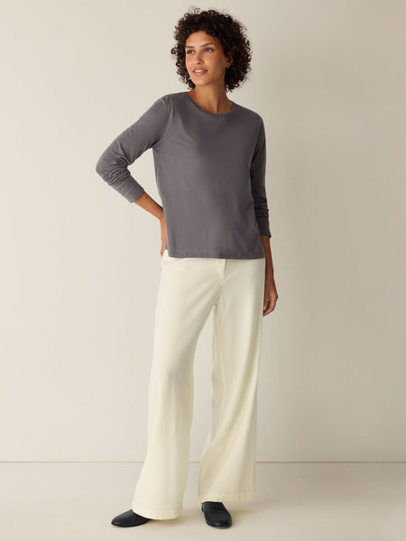 Eileen Fisher Round Neck Long Sleeve Tee