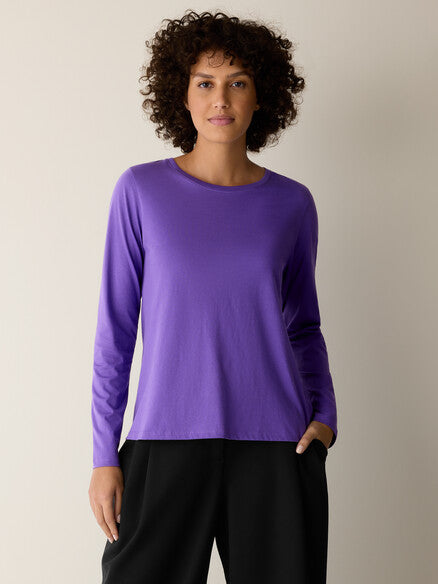 Eileen Fisher Round Neck Long Sleeve Tee