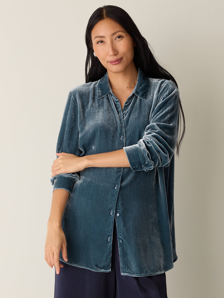 Eileen Fisher Classic Collar Long Shirt