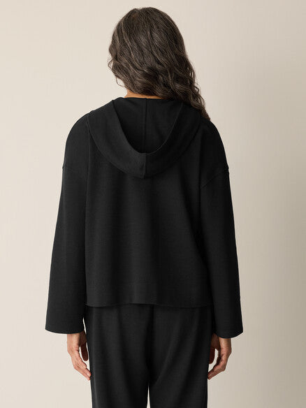 Eileen Fisher Hooded Bracelet Sleeve Top