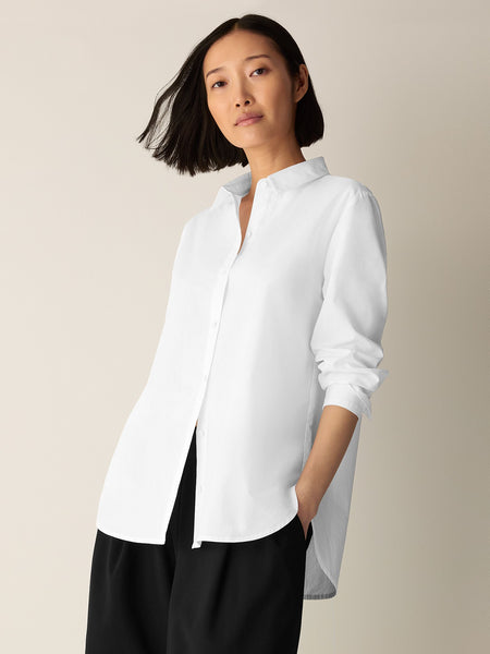 (Pre-Order) Eileen Fisher Classic Collar Long Shirt