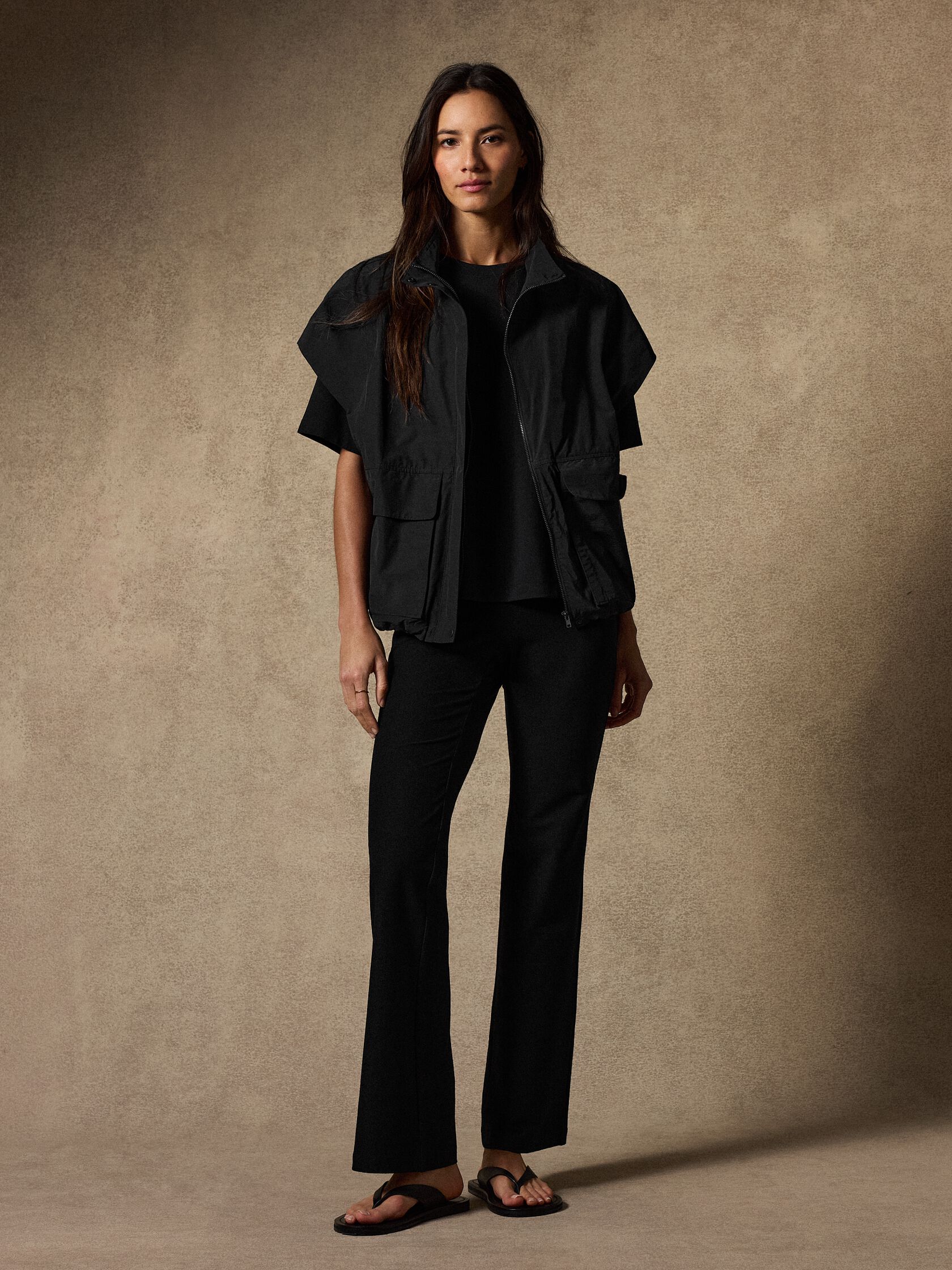 Eileen Fisher High Collar Vest
