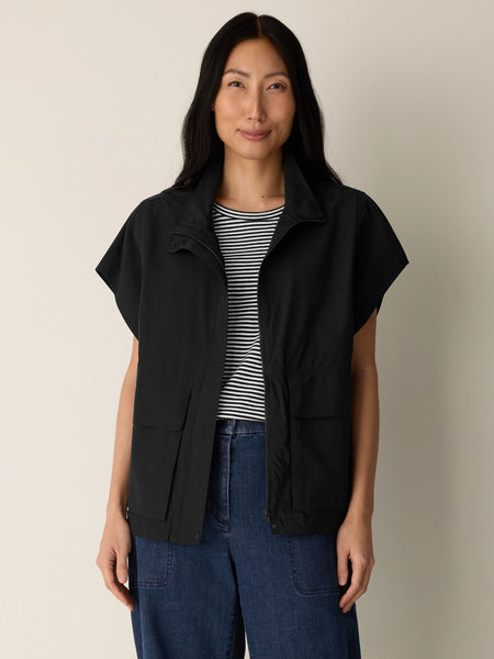 Eileen Fisher High Collar Vest