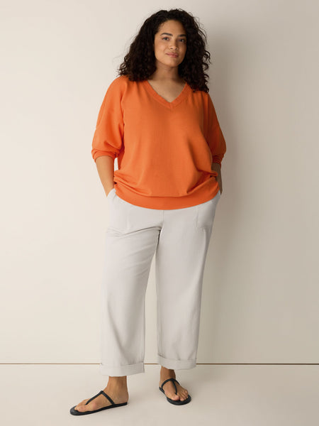 (Pre-Order) Eileen Fisher V-Neck Long Sweatshirt