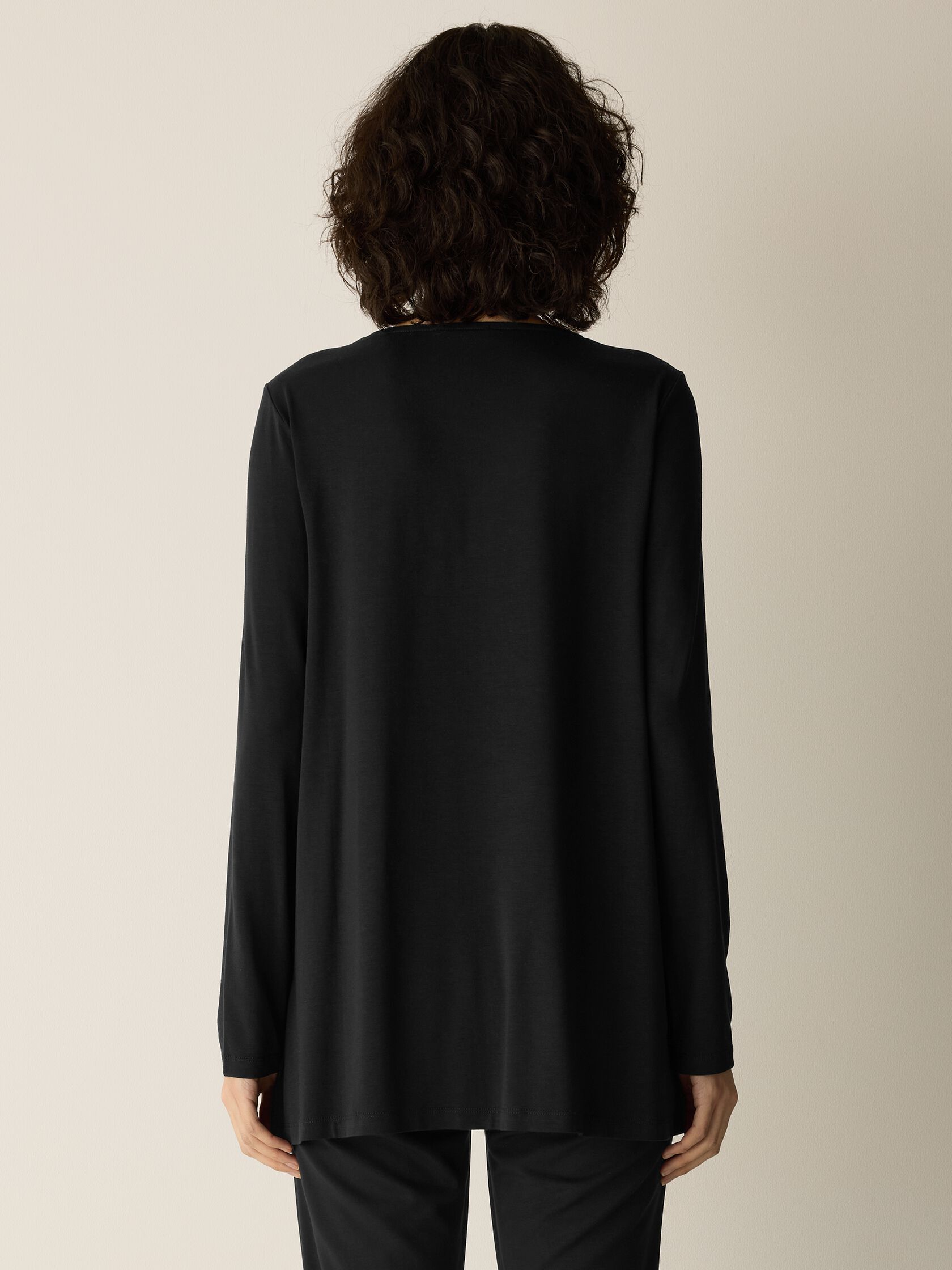Eileen Fisher V-Neck Tunic with Long Sleeves