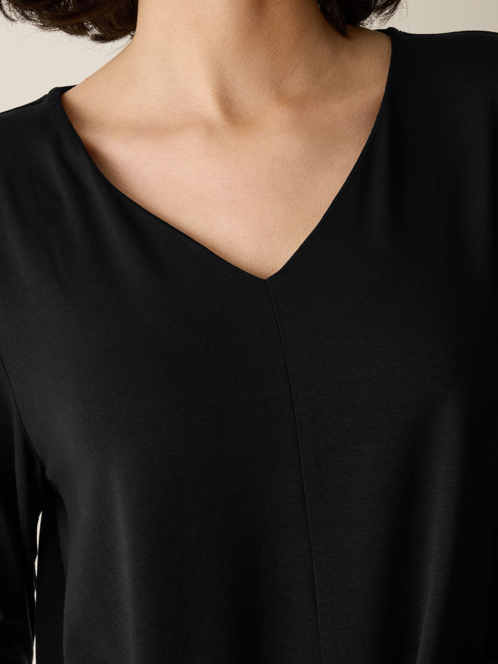Eileen Fisher V-Neck Tunic with Long Sleeves