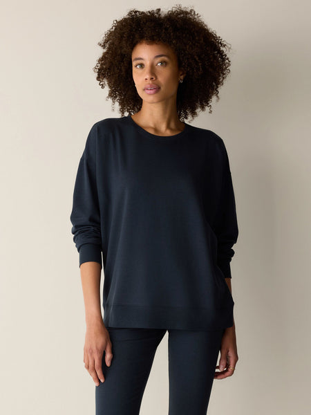 (Pre-Order) Eileen Fisher Long Crew Neck Sweatshirt