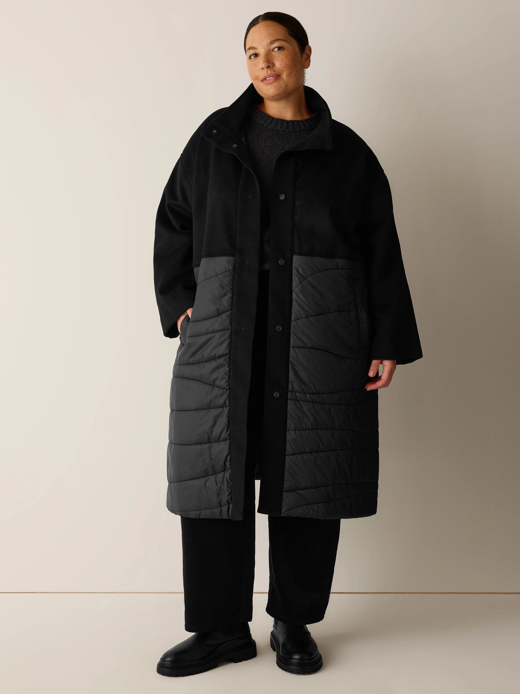 (Pre-Order) Eileen Fisher Stand Collar Coat