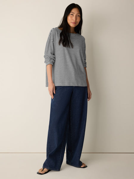 (Pre-Order) Eileen Fisher Bateau Neck Boxy Top