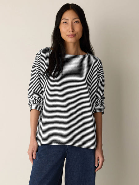 (Pre-Order) Eileen Fisher Bateau Neck Boxy Top