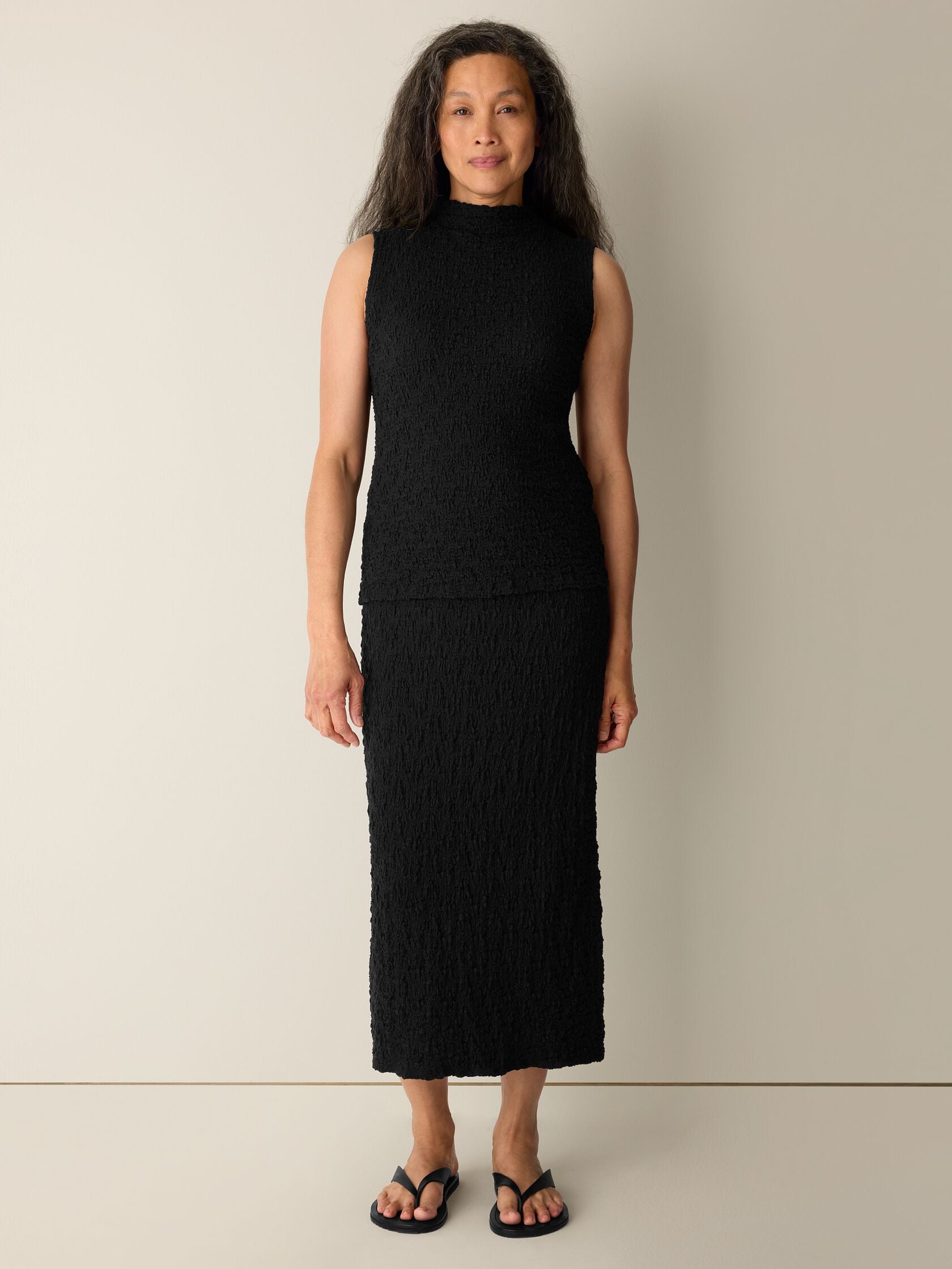 (Pre-Order) Eileen Fisher Funnel Neck Slim Tank
