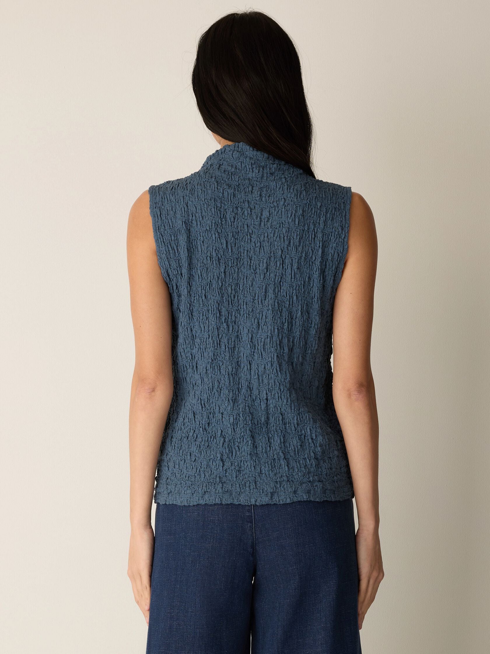 (Pre-Order) Eileen Fisher Funnel Neck Slim Tank