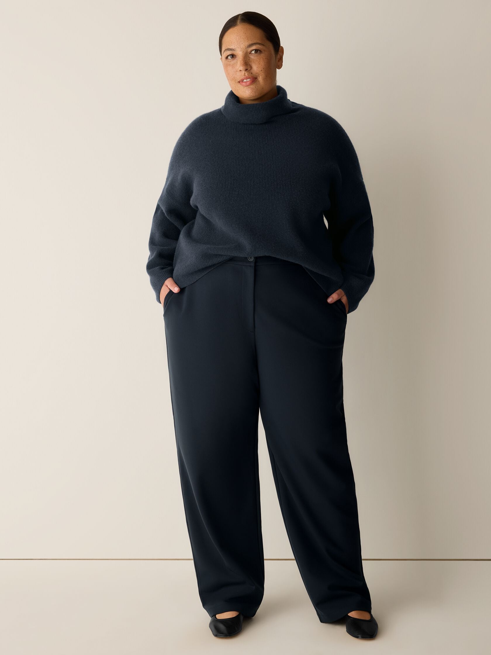 Eileen Fisher High Waisted Straight Trouser