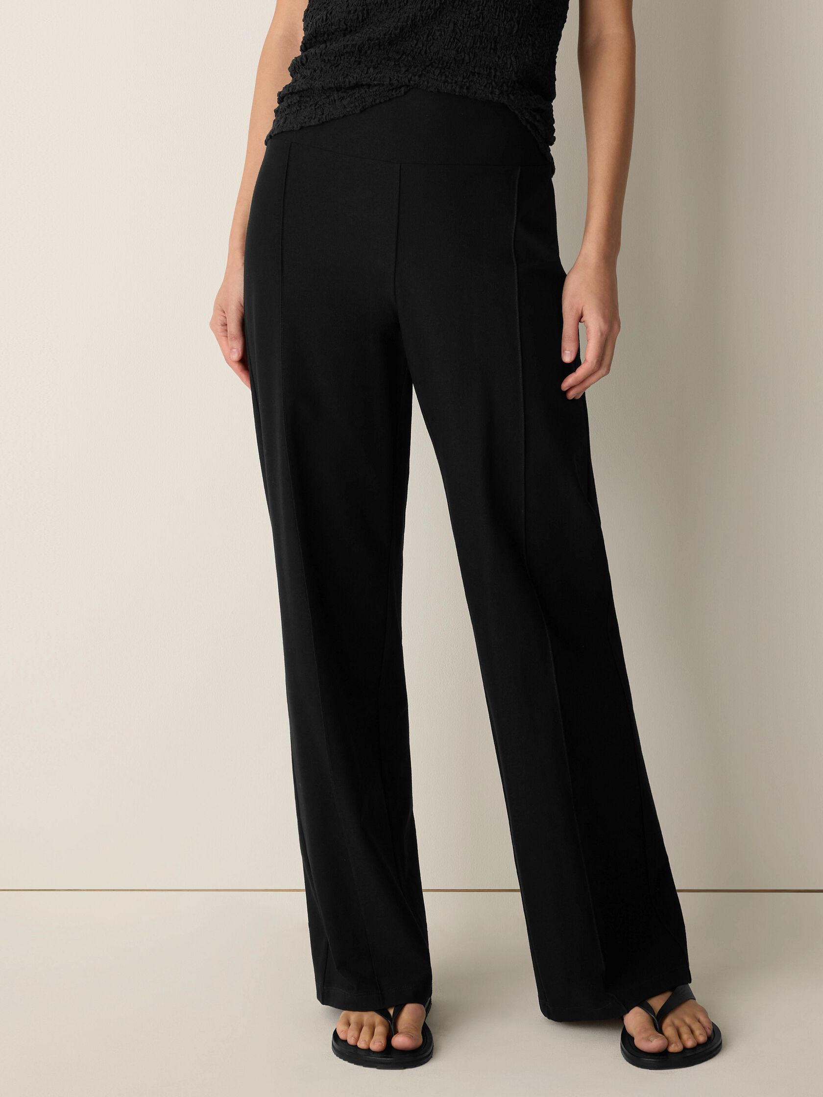 (Pre-Order) Eileen Fisher High Waisted Wide Pant with Pintuck