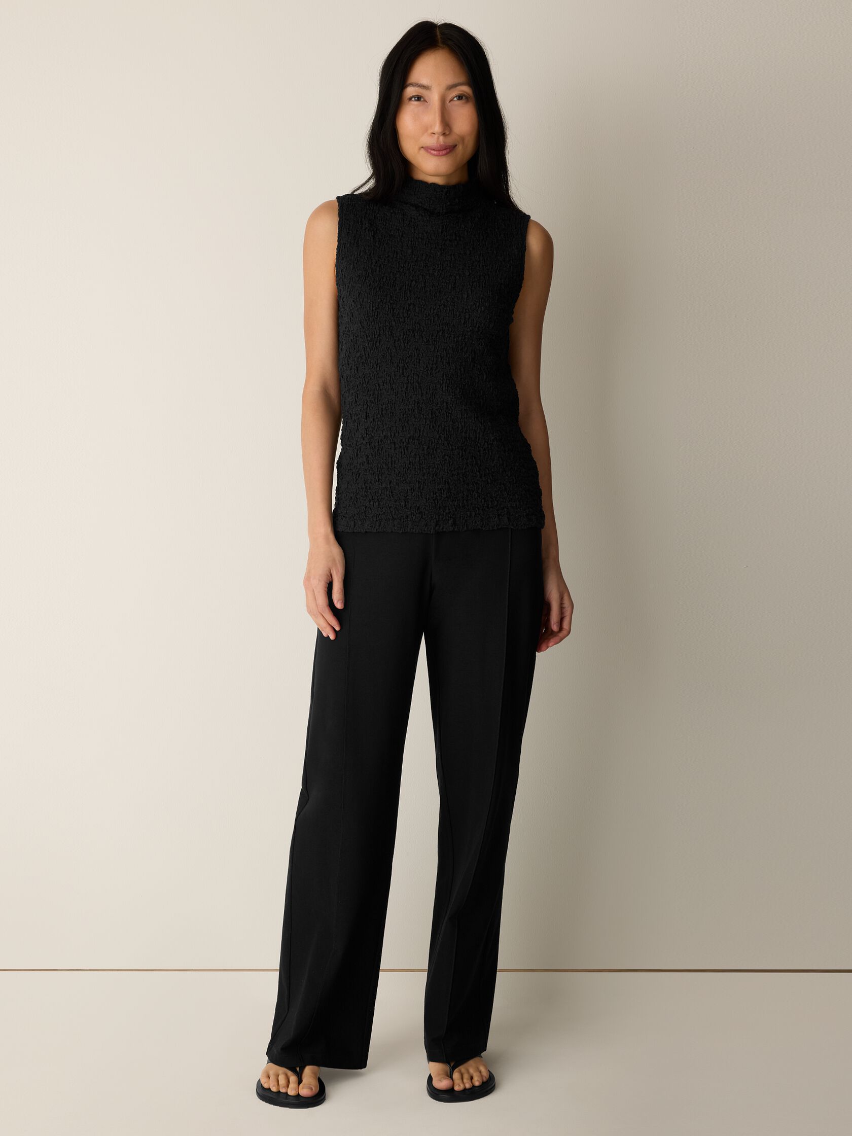 (Pre-Order) Eileen Fisher High Waisted Wide Pant with Pintuck
