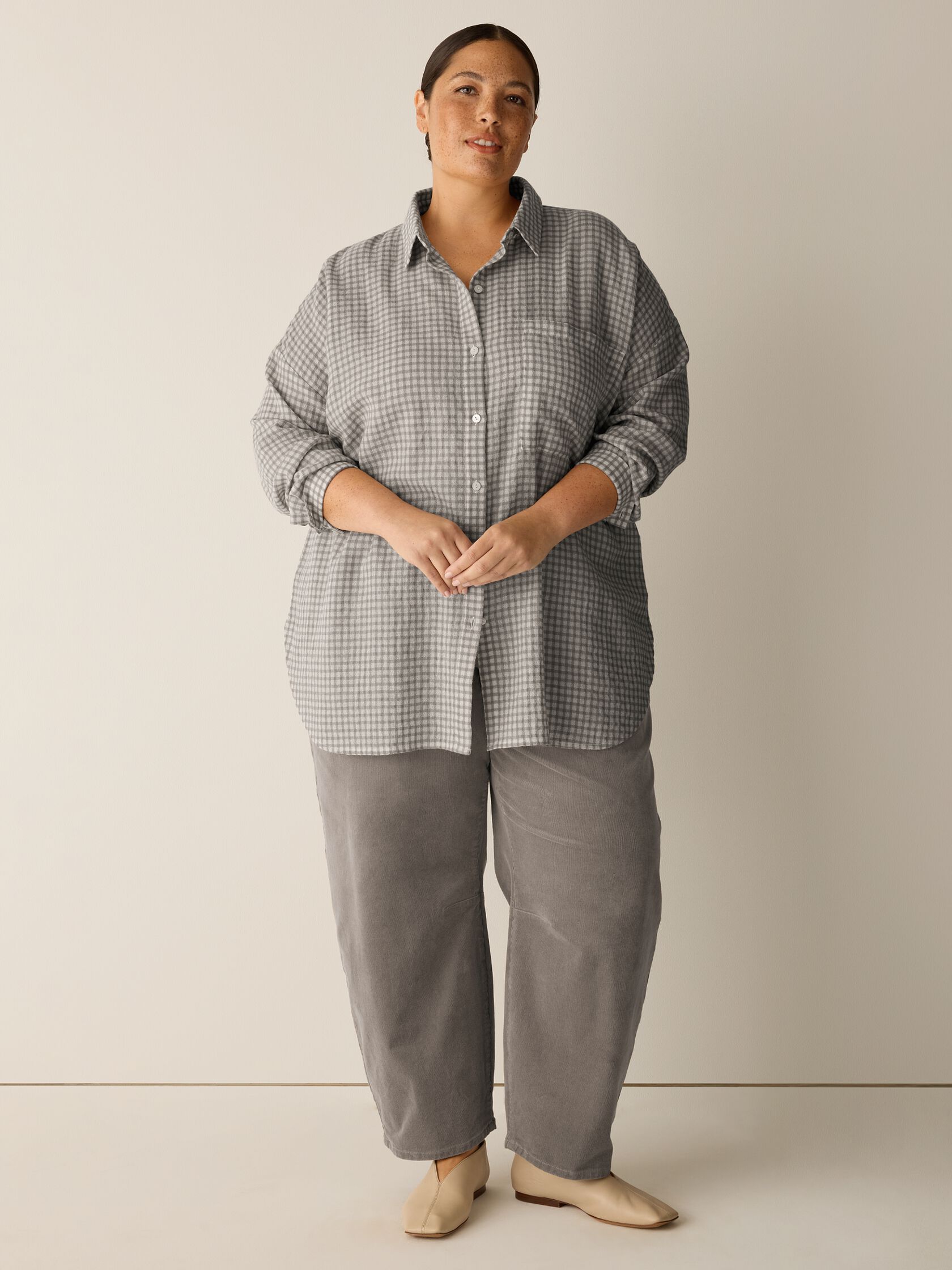 Eileen Fisher Classic Collar Long Shirt