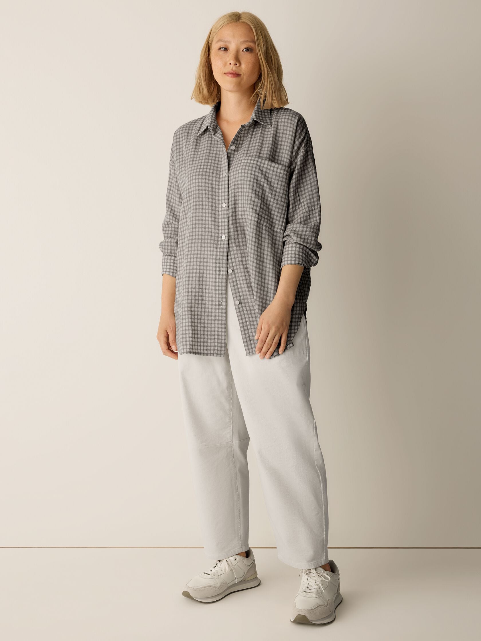 (Pre-Order) Eileen Fisher Classic Collar Long Shirt