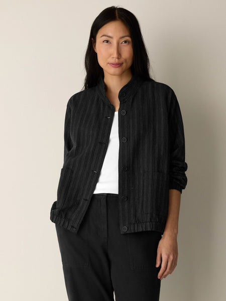 (Pre-Order) Eileen Fisher Stand Collar Jacket