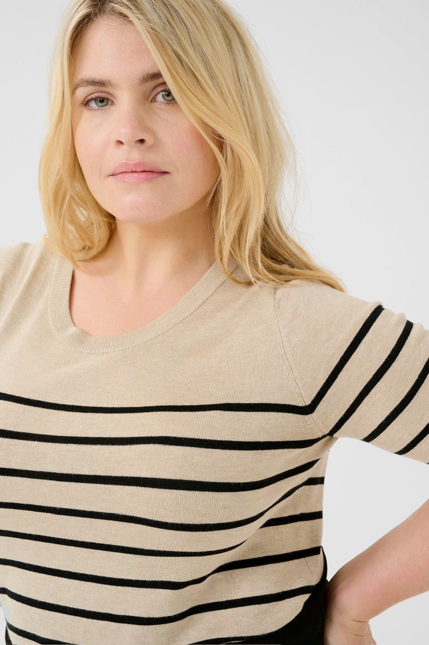 Kaffe Curve Lizzy Striped Pullover