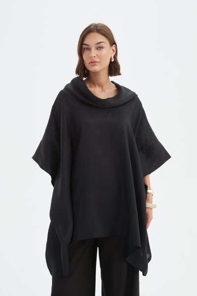 Tirelli Oversized Collar Poncho