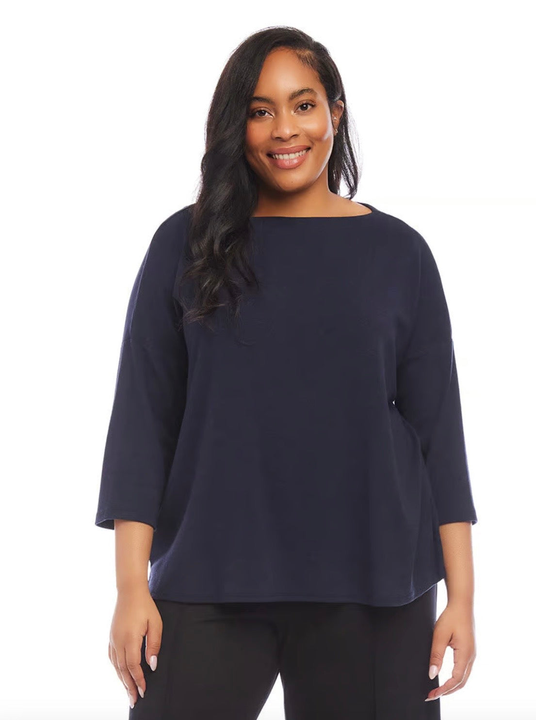 Karen Kane 3/4 Sleeve Boatneck Top