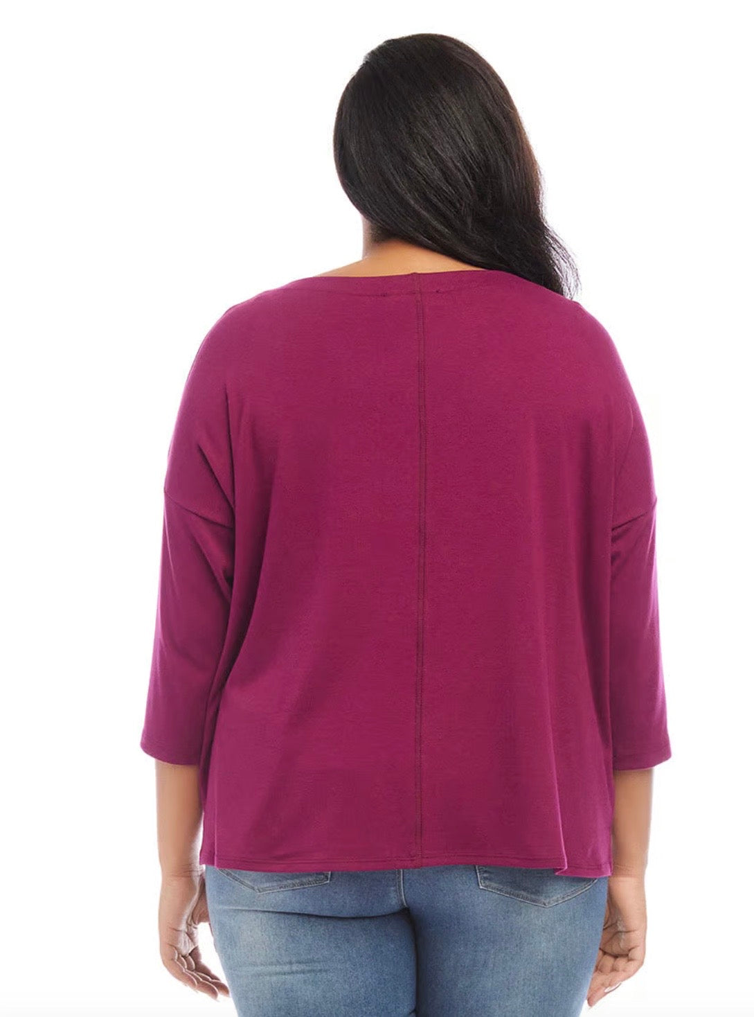 Karen Kane 3/4 Sleeve Boatneck Top