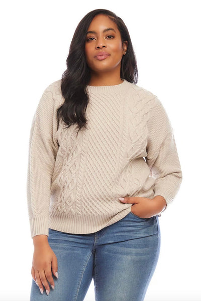 Karen Kane Cable Knit Sweater