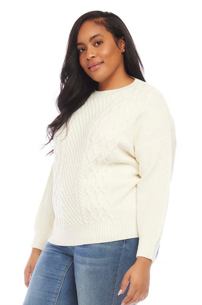 Karen Kane Cable Knit Sweater