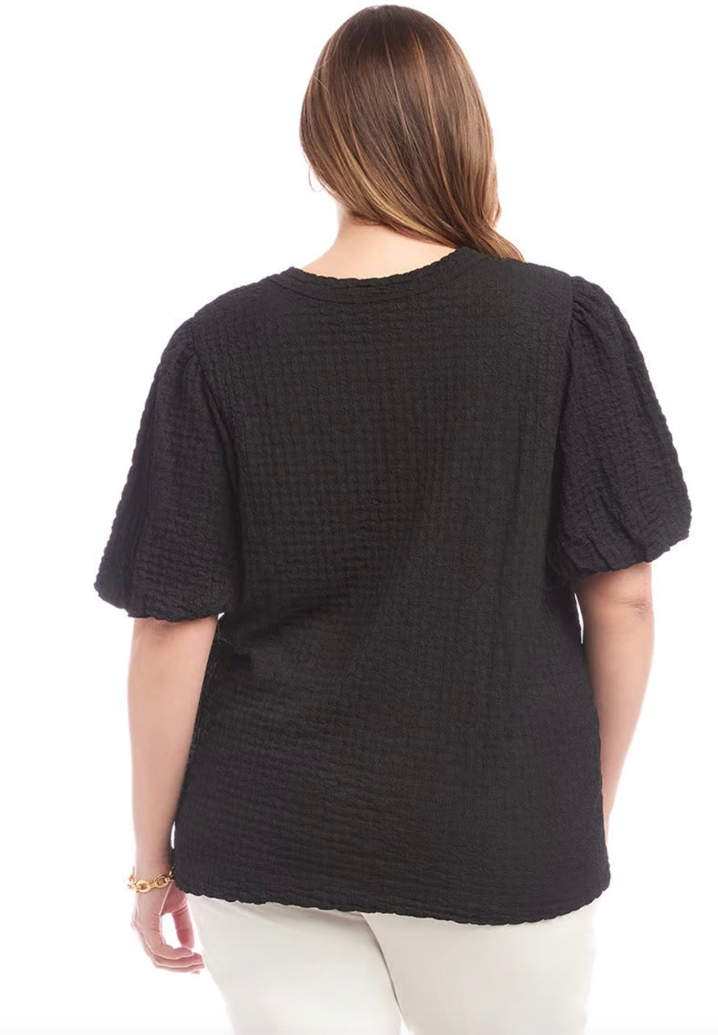 Karen Kane Puff Sleeve Textured Top