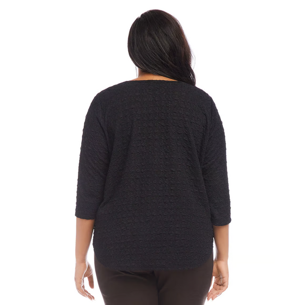 Karen Kane 3/4 Sleeve Shirttail Top