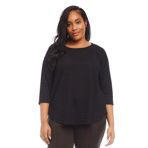 Karen Kane 3/4 Sleeve Shirttail Top