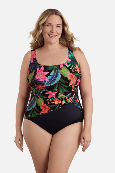 Longitude Side Twist Tank One Piece Swimsuit