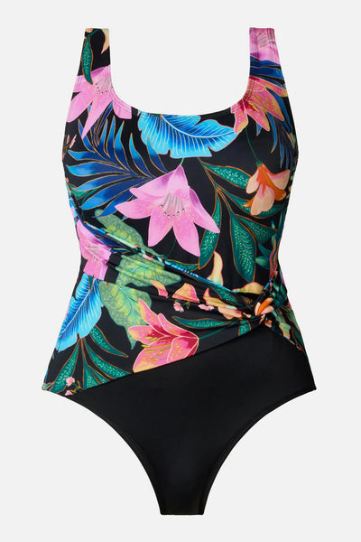 Longitude Side Twist Tank One Piece Swimsuit