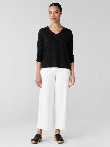 Eileen Fisher Vneck Long Sleeve Easy Tee