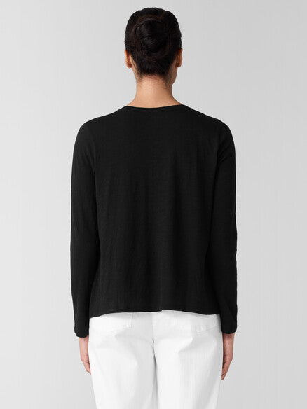 Eileen Fisher Vneck Long Sleeve Easy Tee