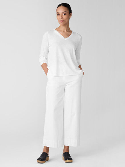 Eileen Fisher Vneck Long Sleeve Easy Tee