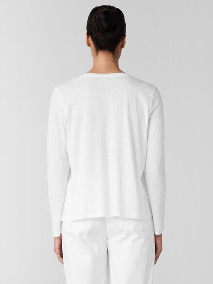 Eileen Fisher Vneck Long Sleeve Easy Tee