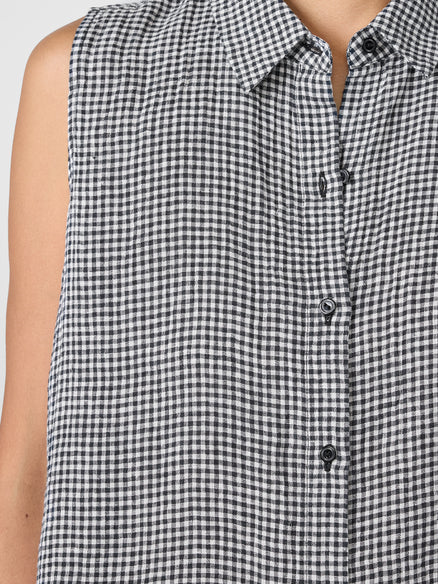 Eileen Fisher Classic Collar Sleeveless Shirt