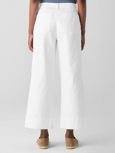 Eileen Fisher Denim Wide-Leg Ankle Jean