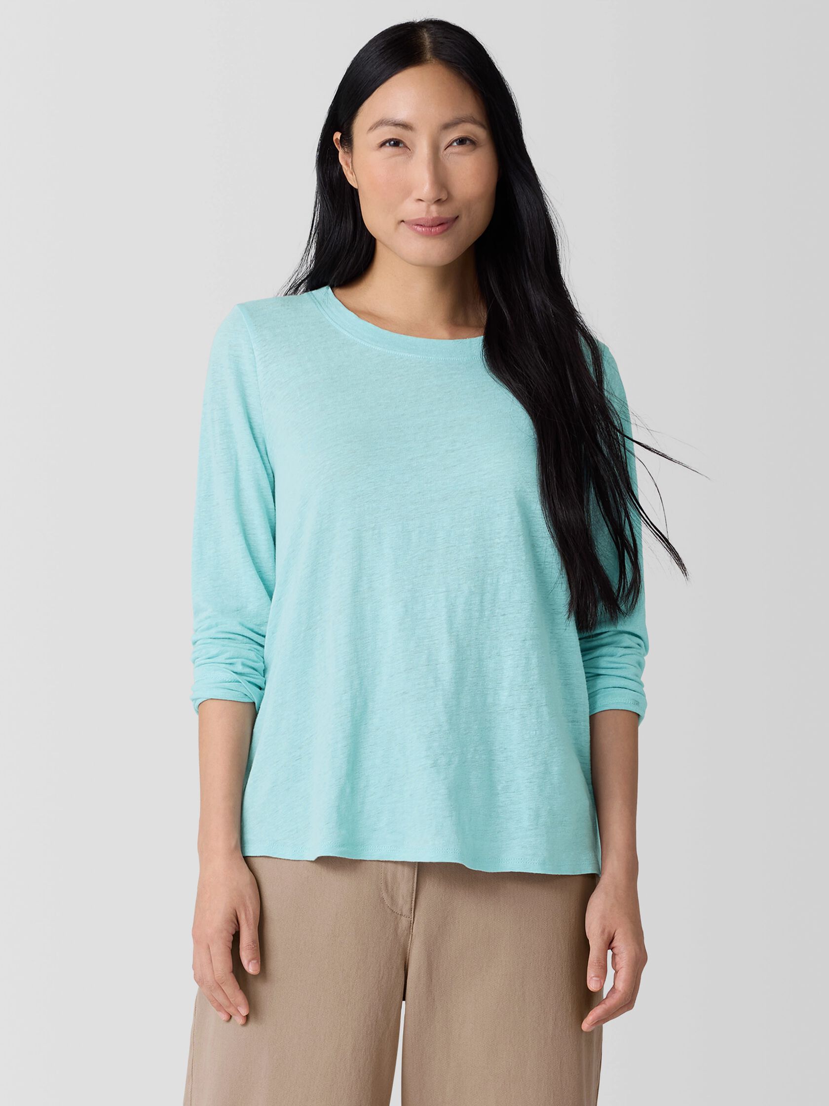 Eileen Fisher Crew Neck Long Sleeve Tee