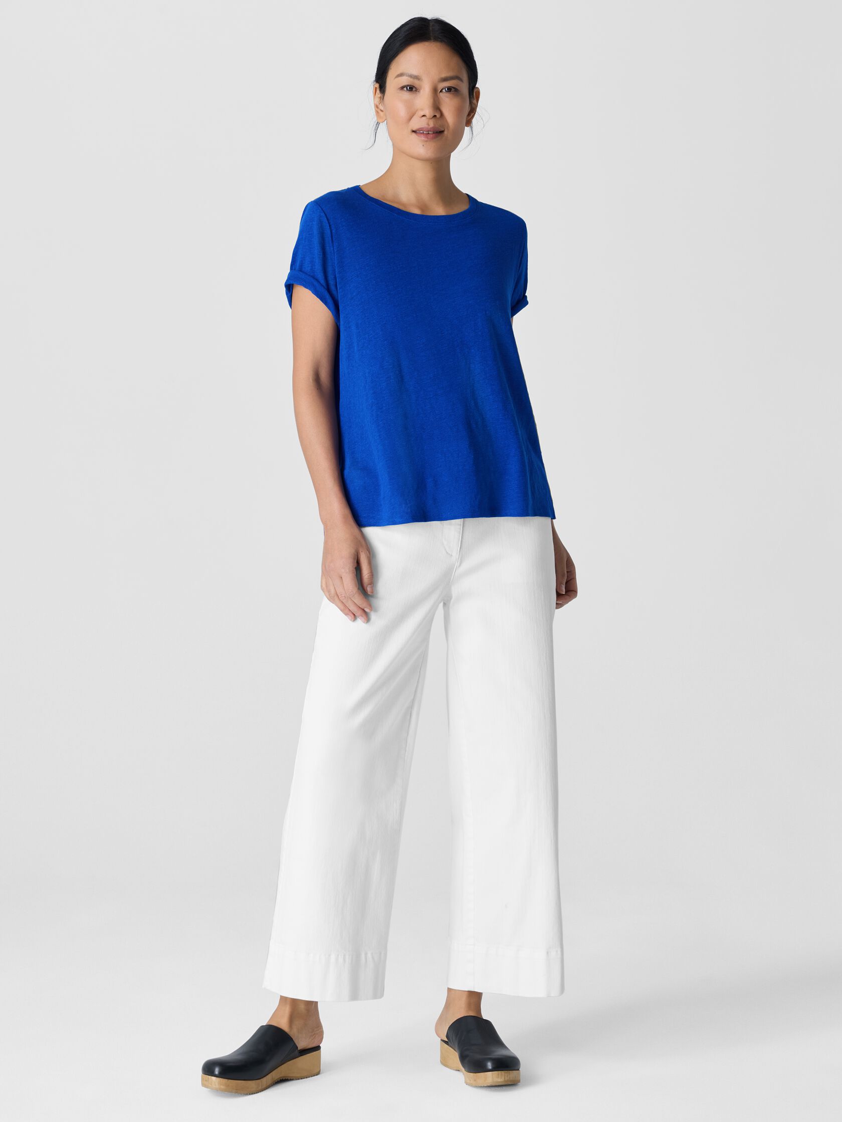 Eileen Fisher Crew Neck Short Sleeve Tee